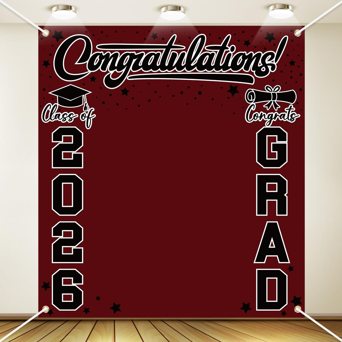 Frienda graduation backdrop with 2026 design, ideal for formal photos and keepsake moments.