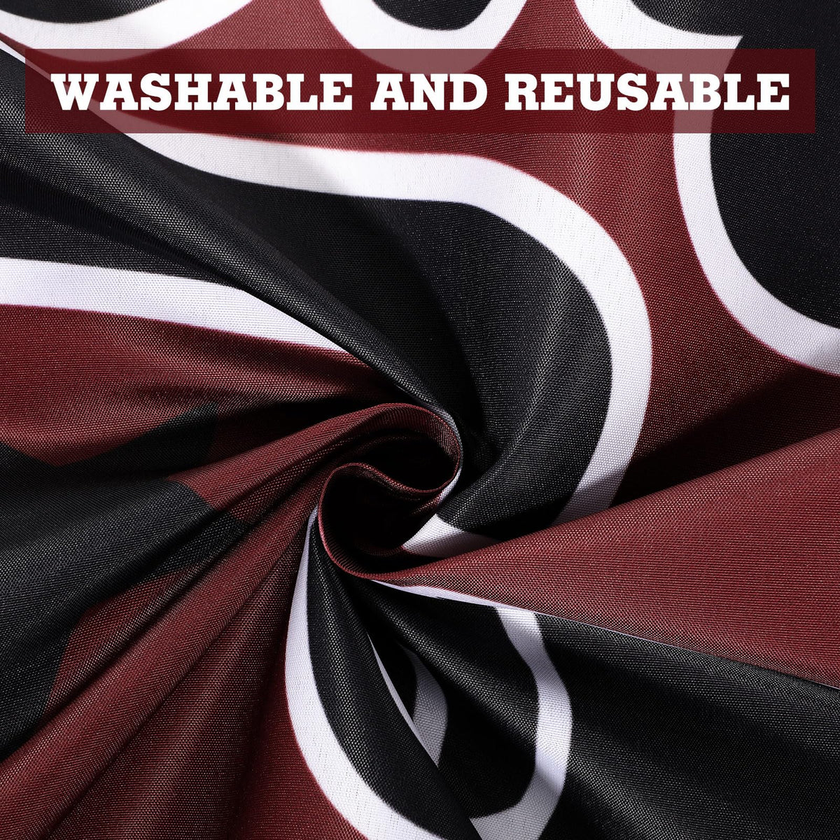 Frienda graduation backdrop with grommets enables quick hanging on walls or stands.