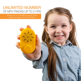 Friendly Songs module next to coin showing small size and easy fit inside toys