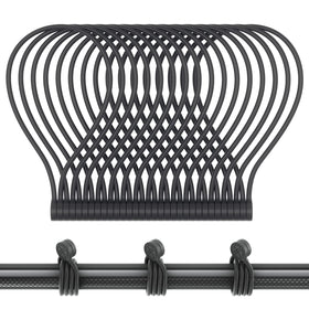 FRKNER Magnetic Twist Ties pack 16 Black kept cables neatly bundled for easy access.