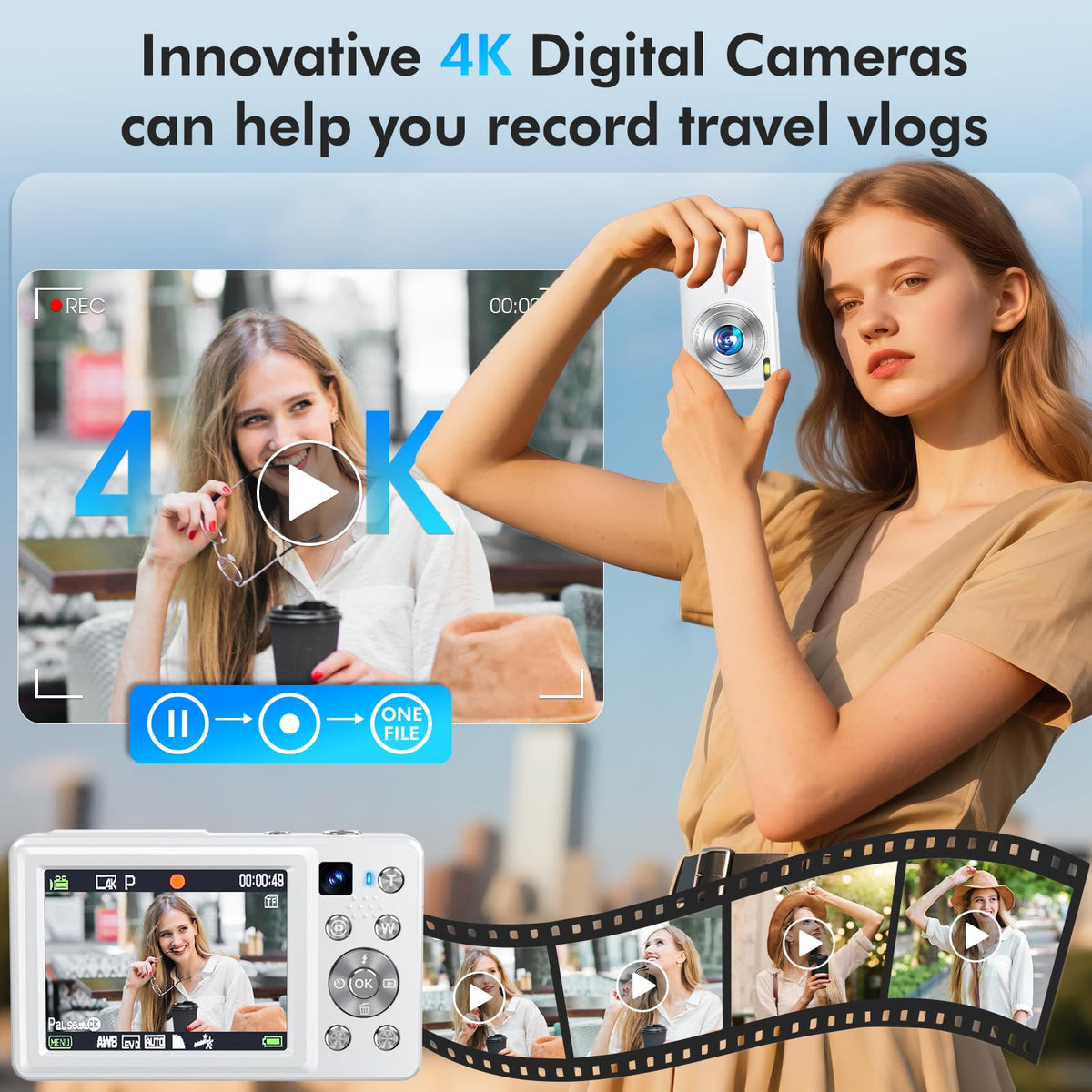 Froitx 4K camera rear main lens capturing sharp outdoor scenes.