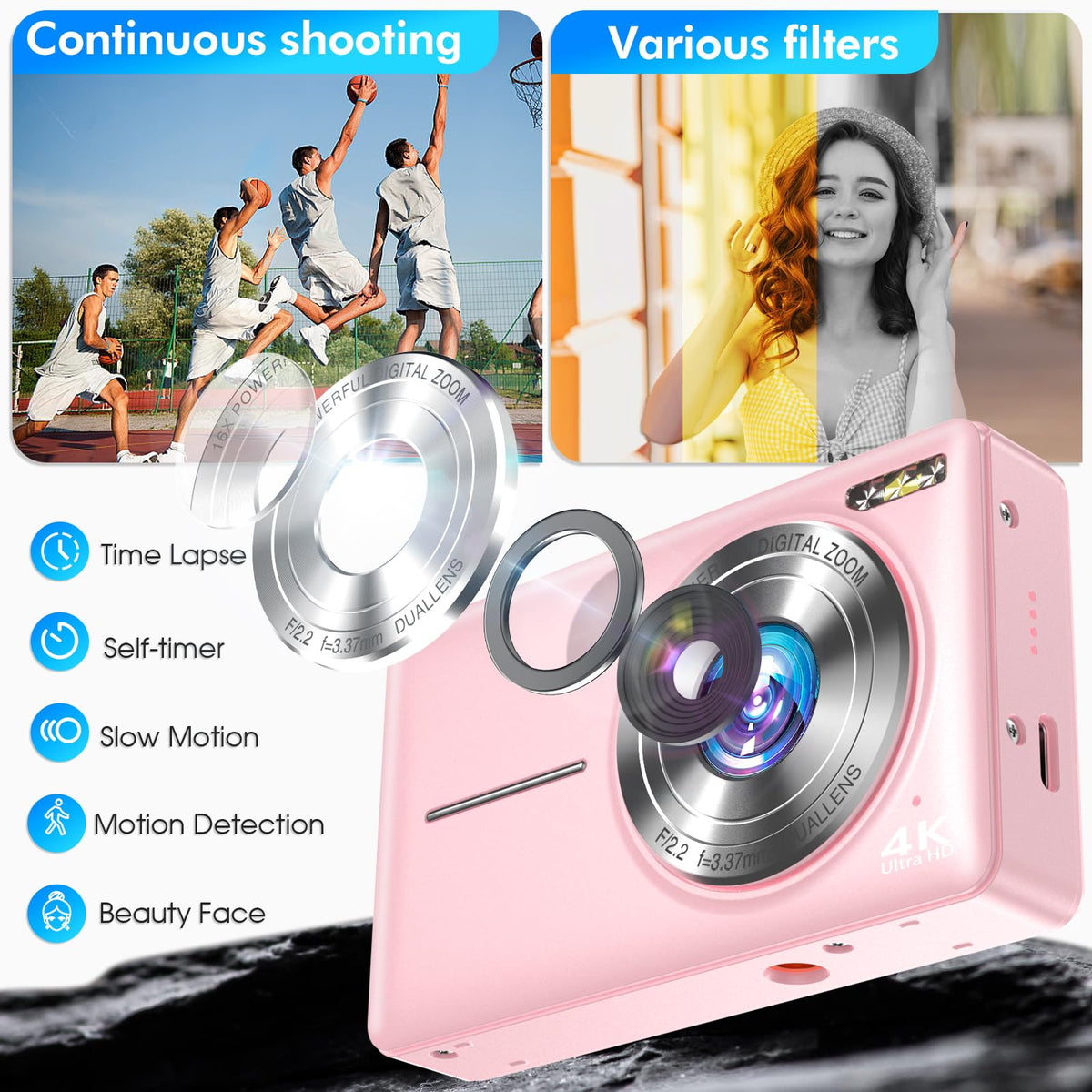 Froitx dual batteries and 32GB card for extended shooting