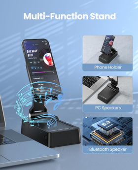 FRONTSUN adjustable stand shows multiple viewing angles for comfort.