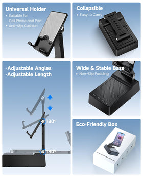FRONTSUN anti-slip bottom keeps devices stable on any surface.