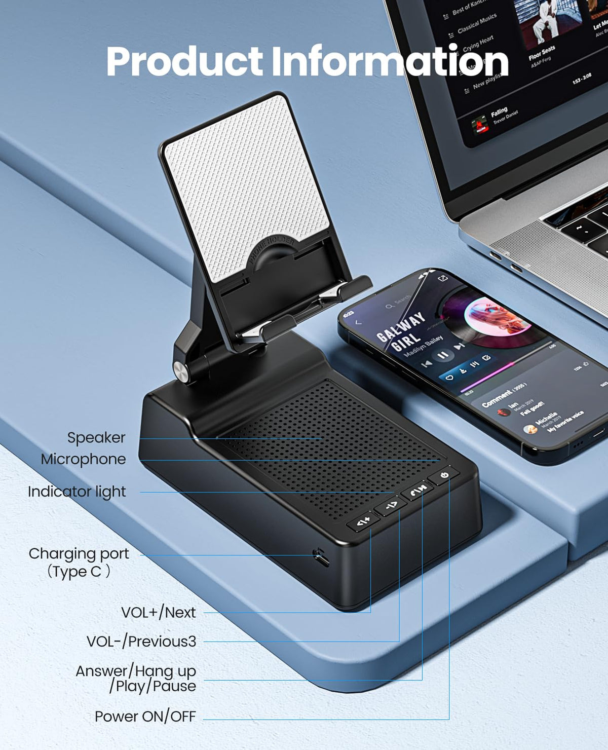 FRONTSUN HD surround sound close-up highlights rich, clear audio.