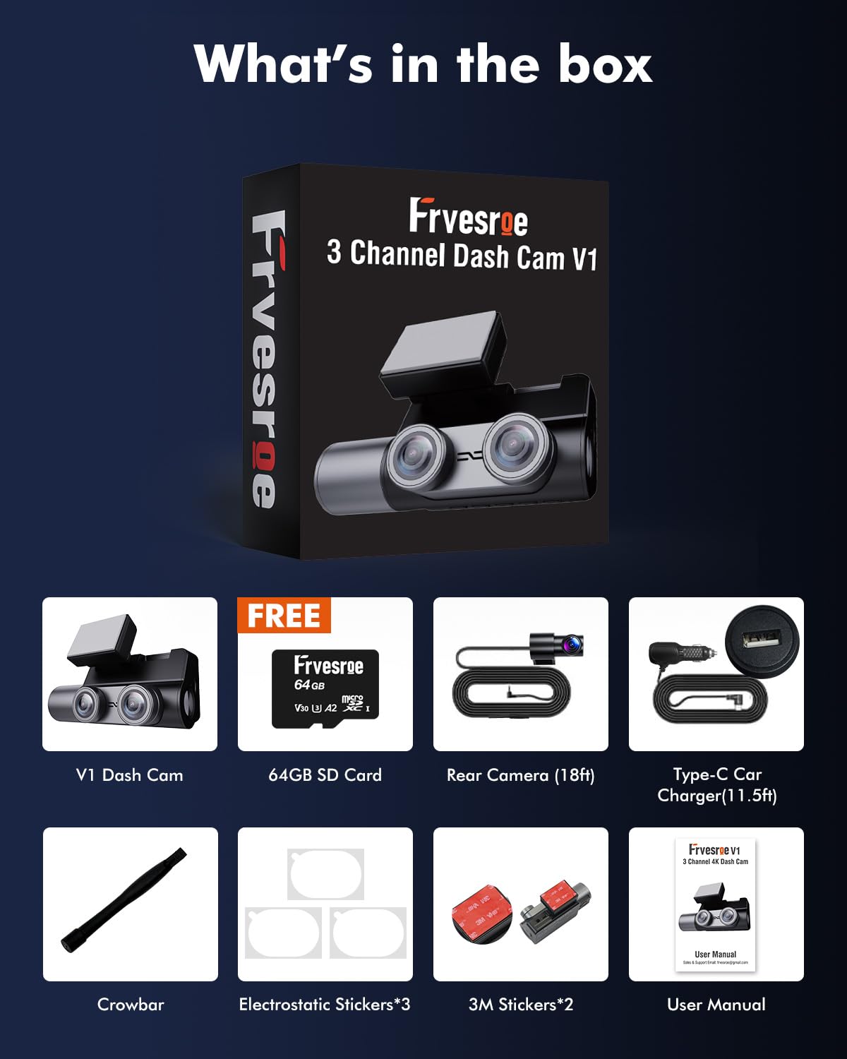 Frvesroe easy install accessories simplify setup and use.