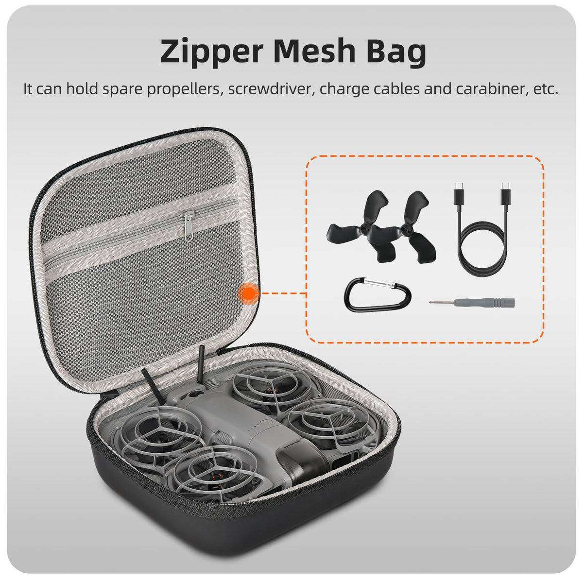 FSIDIWT Neo 2 storage bag interior compartments keep batteries and tools organized