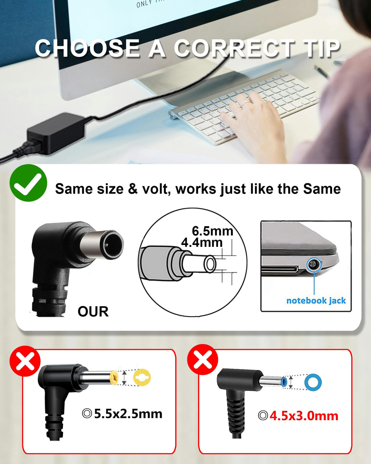 Ftenlyen 19.5V 4.7A output powers compatible notebooks smoothly.