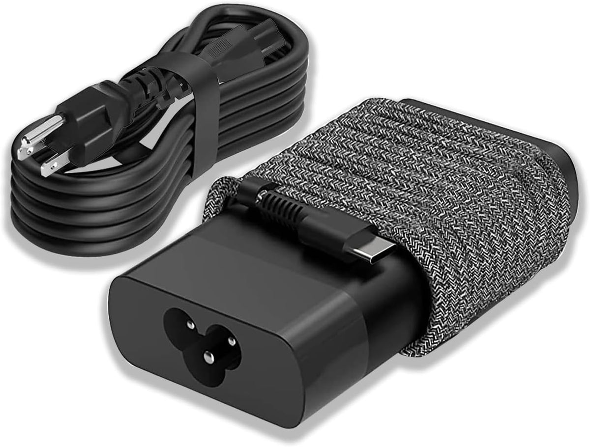 Ftenlyen 65W USB-C charger front view for HP OmniBook compatibility, portable power