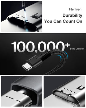 Ftenlyen 65W USB-C charger USB-C port close-up for fast charging