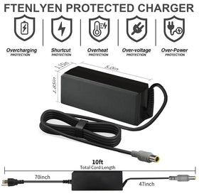Ftenlyen product label and specs sticker confirming 20V 3.25A output