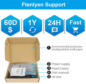 Ftenlyen adapter beside a ruler to show compact size and portability