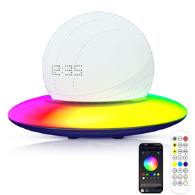 FTZWS Dream Color LED base beside Echo Dot 5th Gen with dynamic lighting