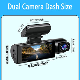 FUAZONR dash cam includes a 64GB card for immediate, continuous recording.
