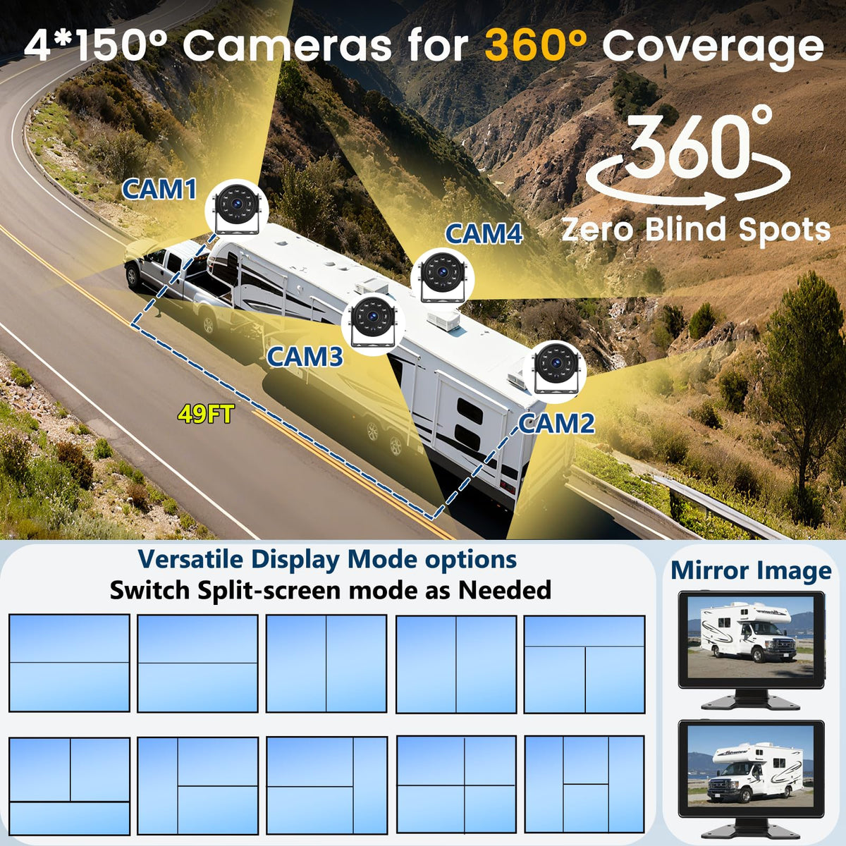 Fubedo 64GB SD card preinstalled enables seamless loop recording and quick setup.