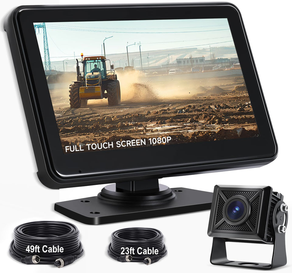 Fubedo front packaging showing monitor and camera, quick setup benefit