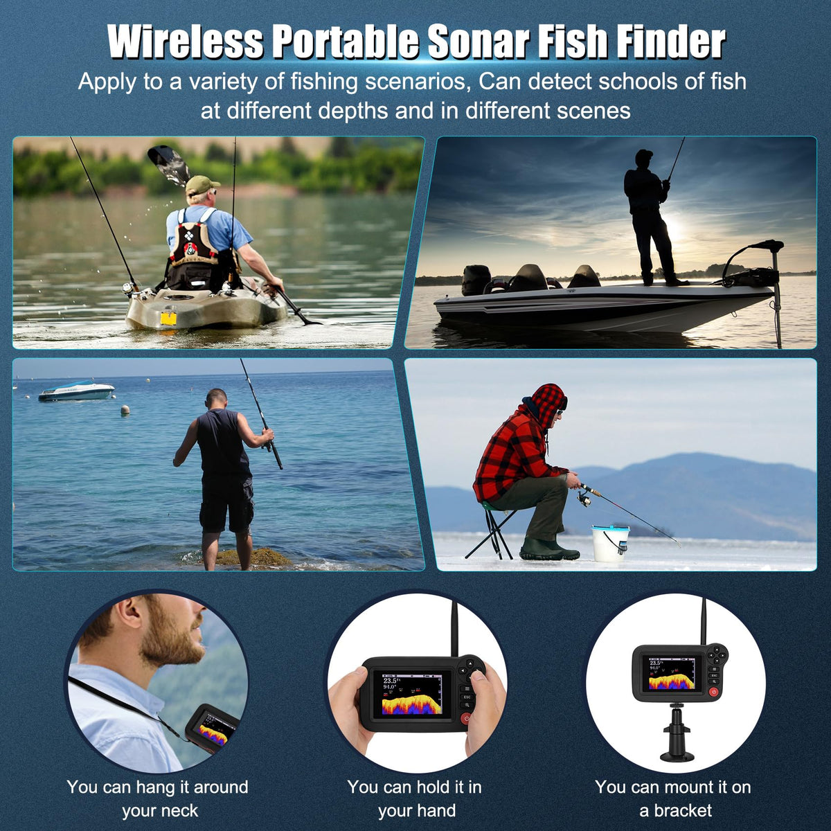 Fuceter host mounted on boat rail for hands-free viewing and quick access benefit