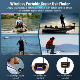 Fuceter host mounted on boat rail for hands-free viewing and quick access benefit
