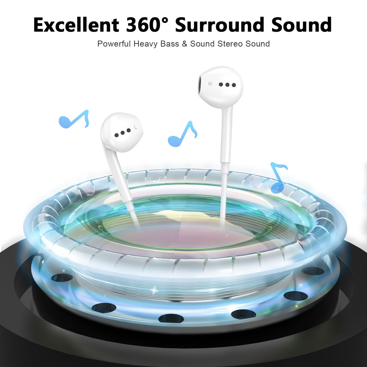 FUHAYA earbuds worn by a commuter demonstrating clear audio and comfortable fit