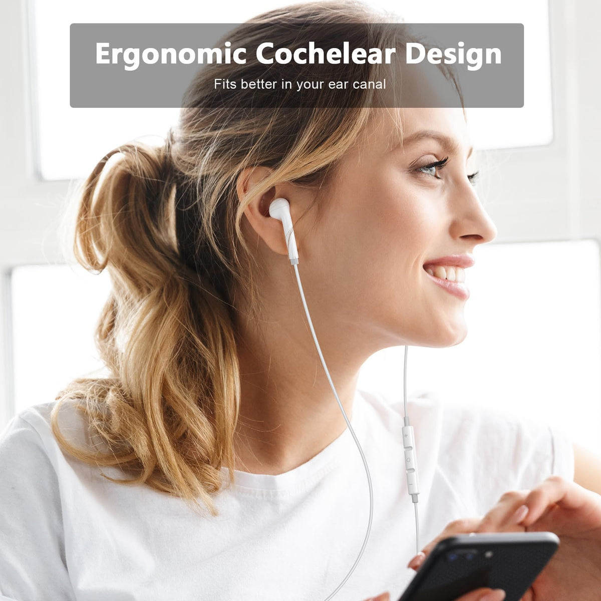 FUHAYA two‑pack earbuds on a desk illustrating spare pair convenience and warranty
