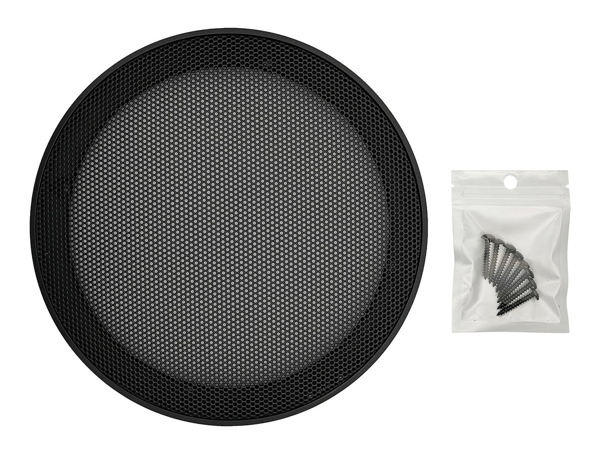 Fuhengli 6-inch speaker grill back view shows ABS frame and metal mesh