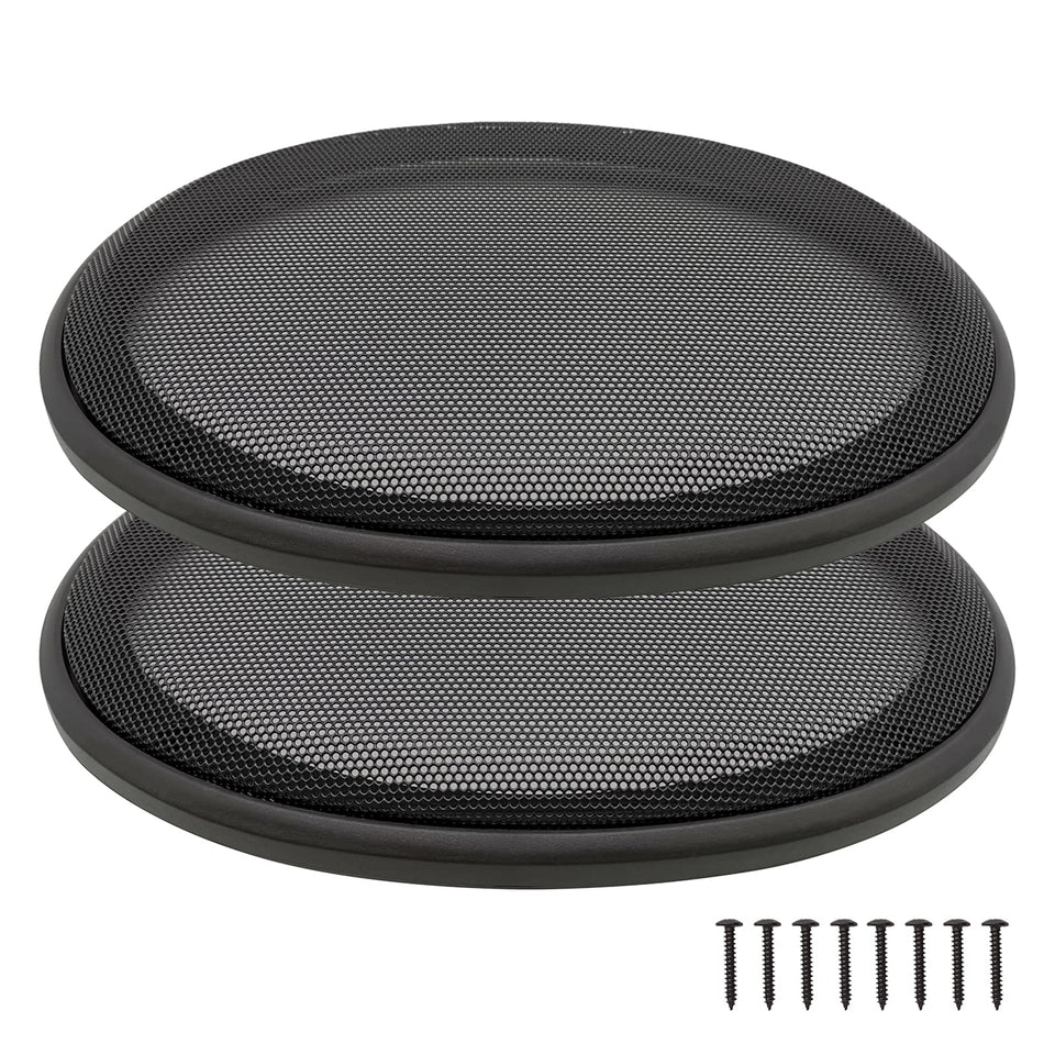 Fuhengli 6x9 speaker grill front view protects car speakers from damage.