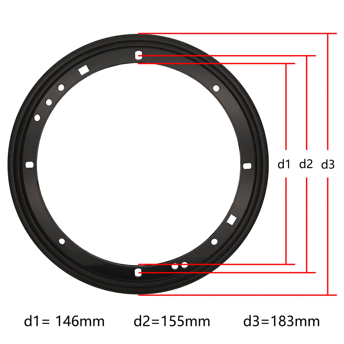 Fuhengli 183mm outer and 146mm inner diameter for precise fitment