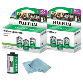 FUJIFILM 200 color film 6-pack delivers bright, true-to-life colors for everyday photography.
