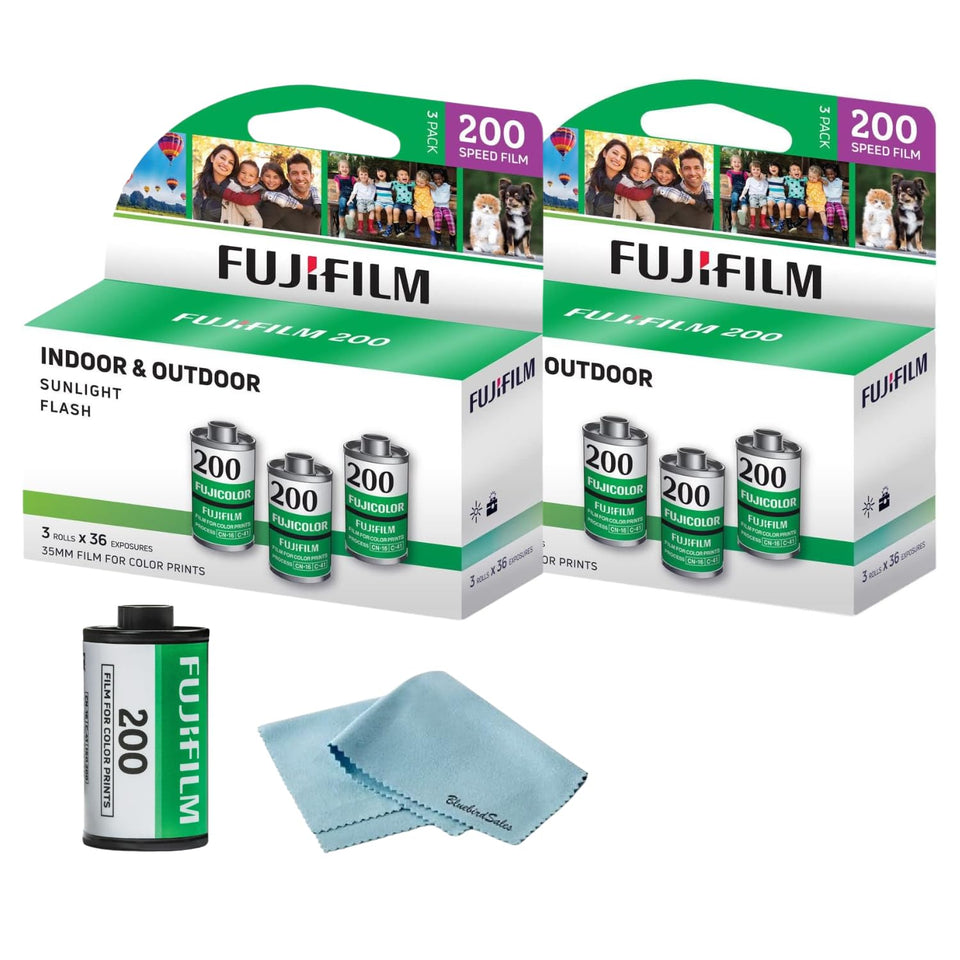 FUJIFILM 200 color film 6-pack delivers bright, true-to-life colors for everyday photography.