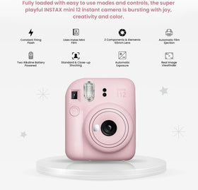 Automatic flash on the Mini 12 ensures vibrant prints in low light