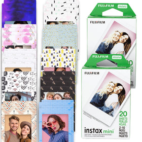 Fuji Instax mini film twin pack with 80 sheets for vibrant instant photos