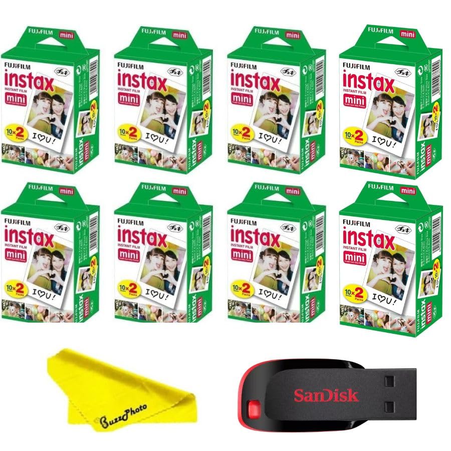 Fuji Instax Mini film twin packs offering 160 prints for events and travel