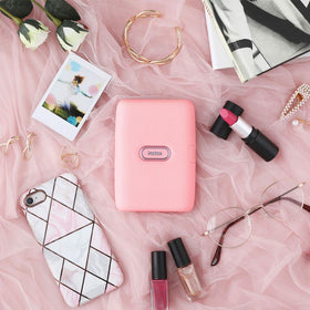 Fujifilm Instax Mini Link2 Soft Pink bundle with accessories for creative instant printing.