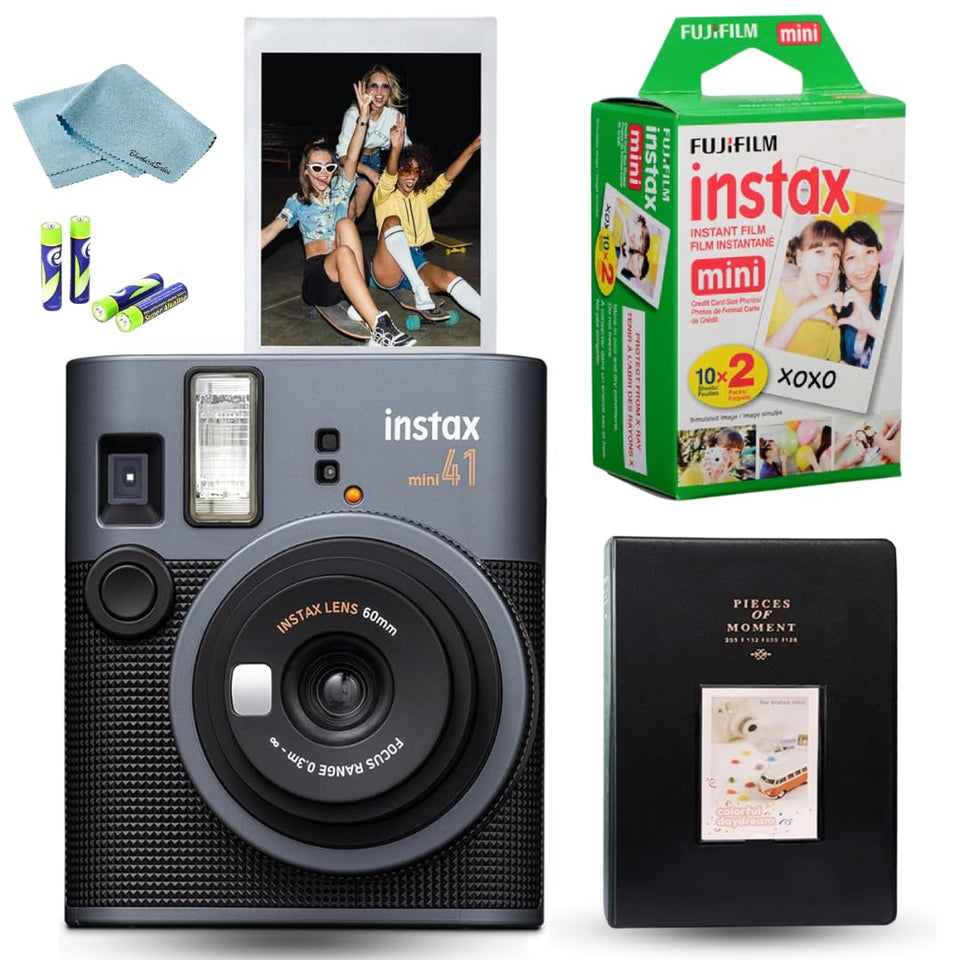 FUJIFILM Mini 41 camera front view for easy instant captures.