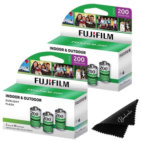 Fujifilm 200 35mm film rolls for vibrant color and fine grain.