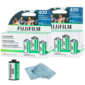 Fuji 400 color film bundle front view with six rolls for versatile shooting