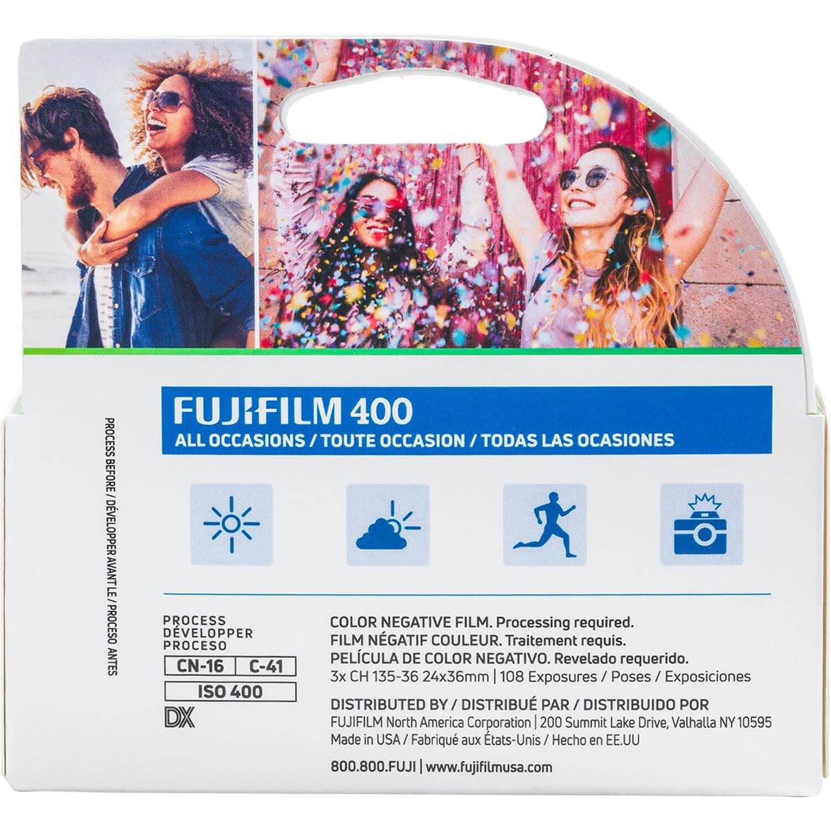 Fujifilm 3-pack on-camera shot demonstrates archival color stability and dependable results