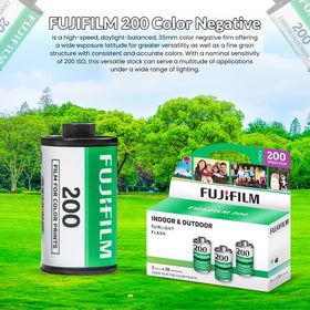Fujifilm film strip closeup showing grain and color layers for clarity