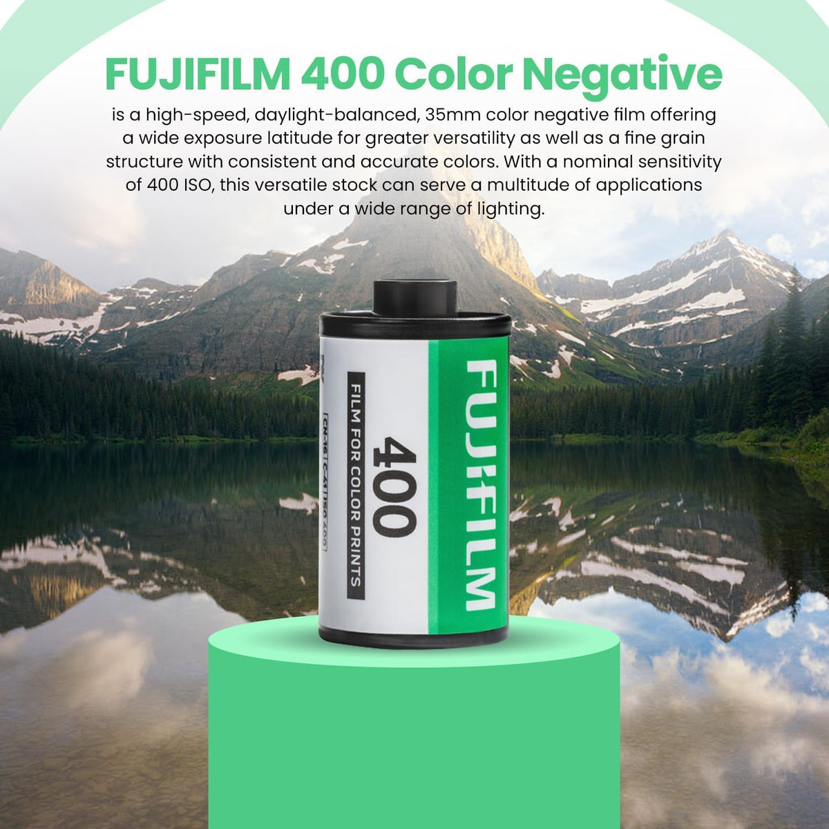 Fujifilm Fujicolor 400 film leader detail showing leader and easy-load benefit