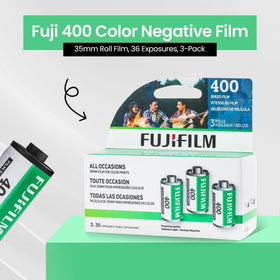 Fujifilm Fujicolor 400 loaded in camera demonstrating ready-to-shoot convenience