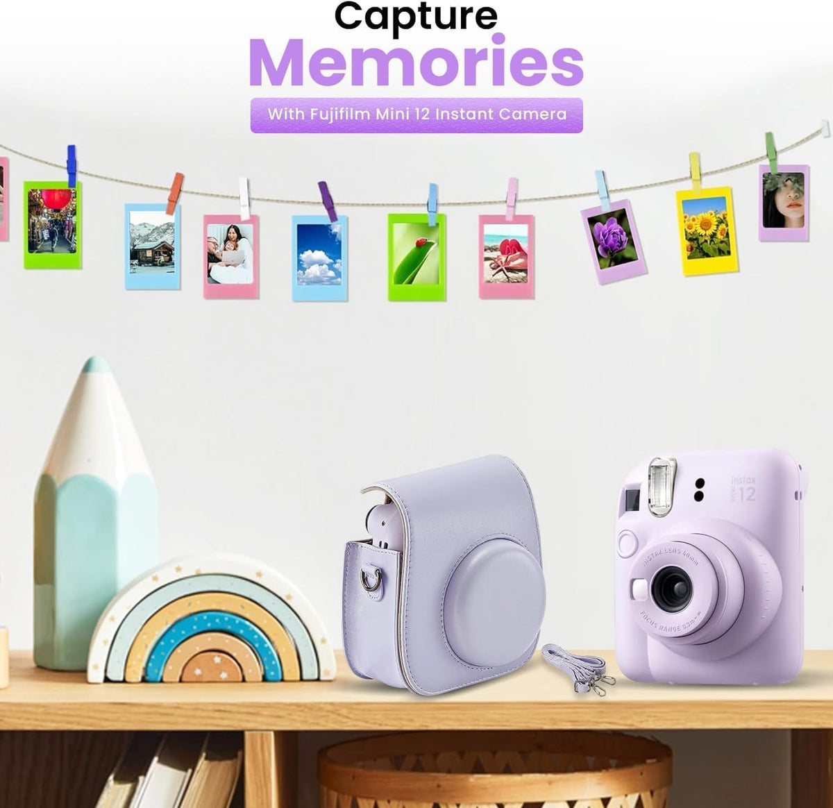 Pack of 20 Fujifilm instant film sheets for vibrant, quick prints.