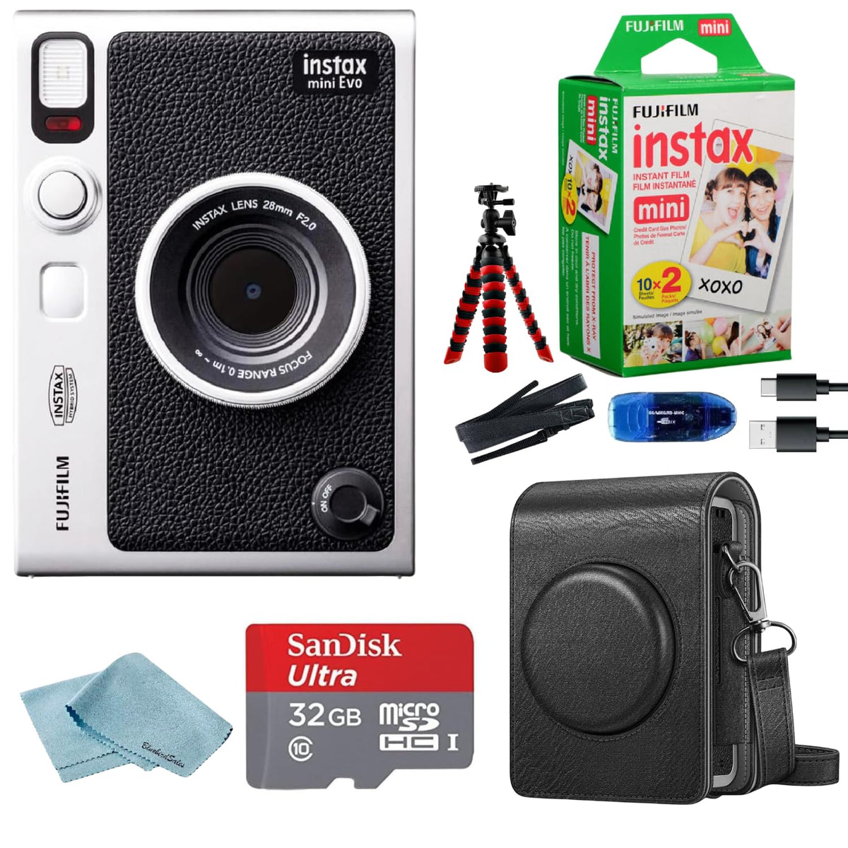 Fujifilm Instant Mini EVO bundle full shot for on-the-go instant memories.