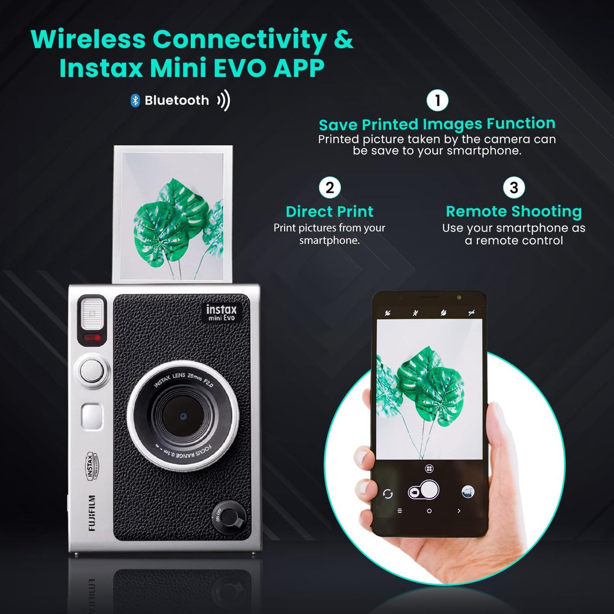 Fujifilm Instant Mini EVO 32GB memory card for fast storage.