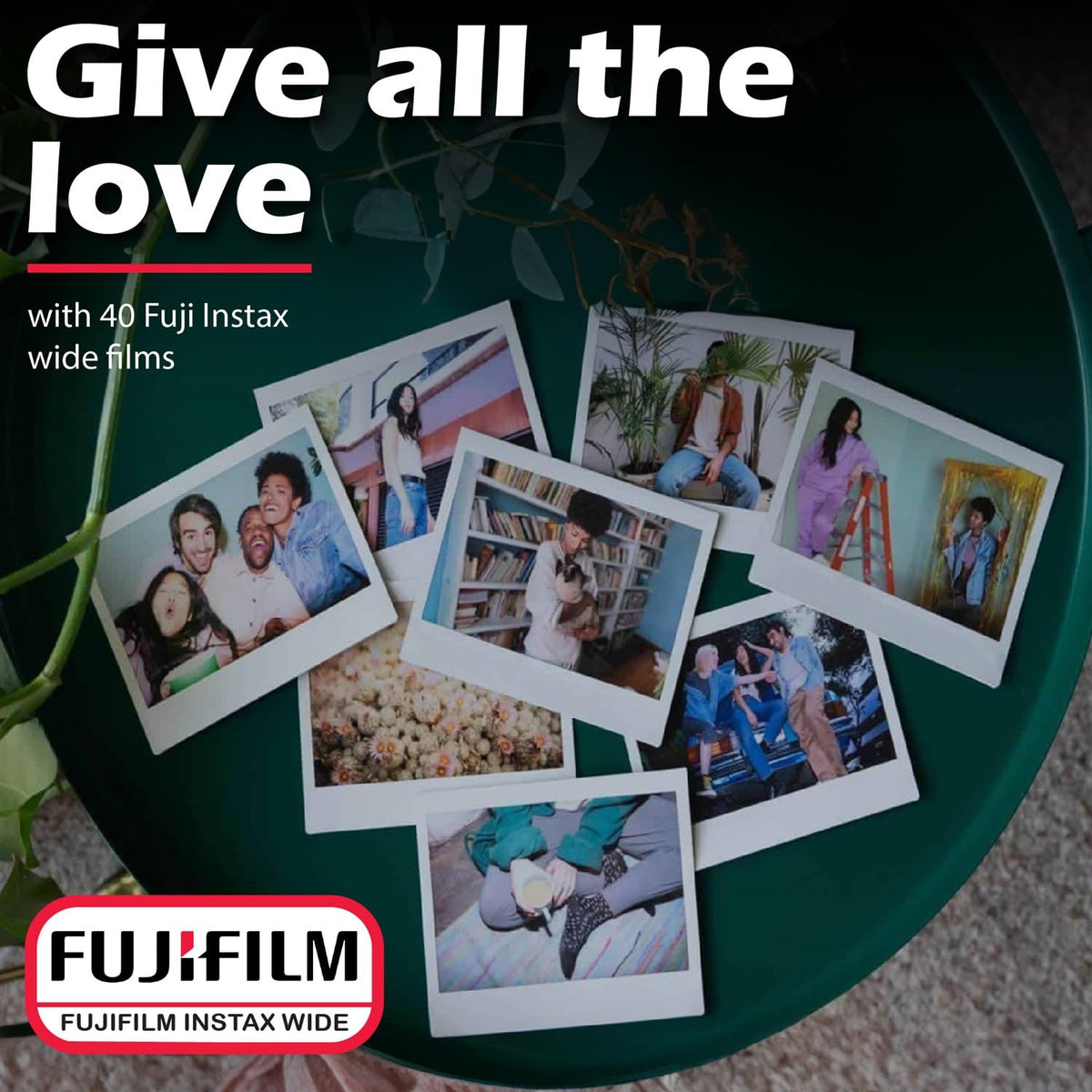 Fujifilm instant print developing mid-shot to capture a moment