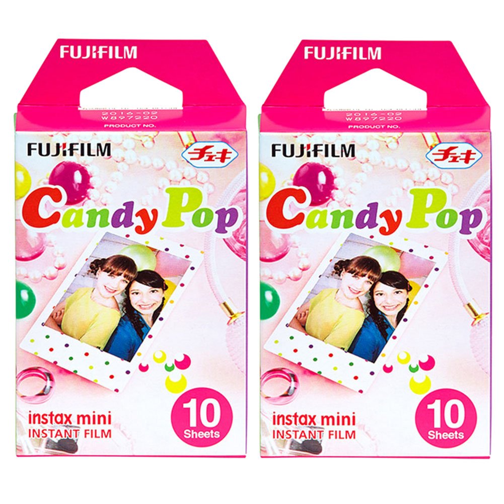 Fujifilm Instax Candy Pop packaging front showing colorful box and playful benefit