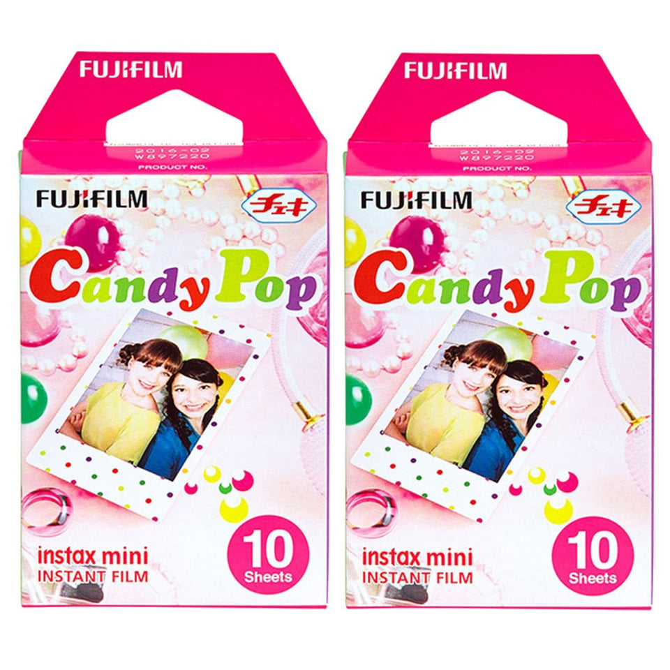Fujifilm Instax Candy Pop packaging front showing colorful box and playful benefit