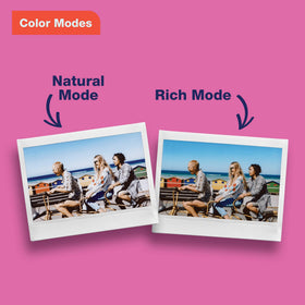 Collage feature combines multiple images into a single wide print.