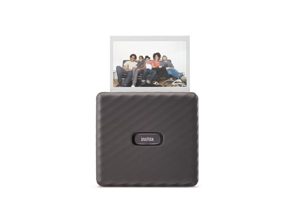 Fujifilm Instax Link Wide printer in Mocha Gray front view for easy wireless printing.