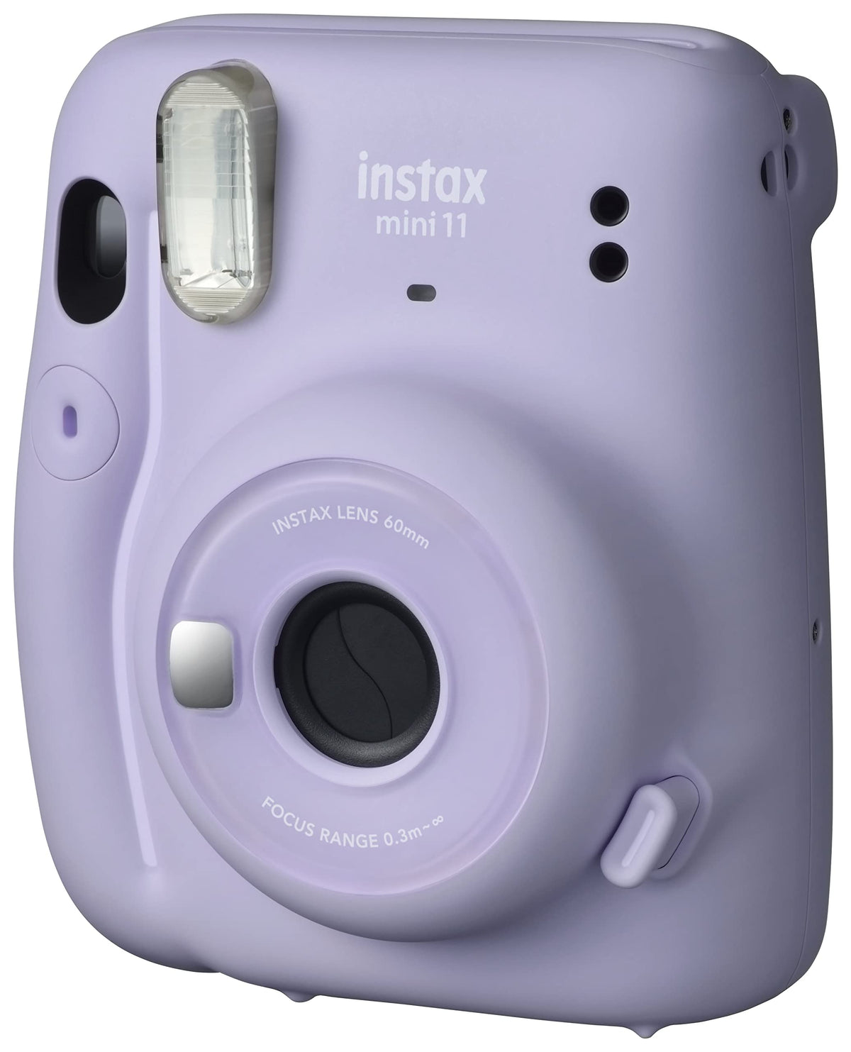 Fujifilm Instax Mini 11 Lilac Purple back view highlighting slim body.