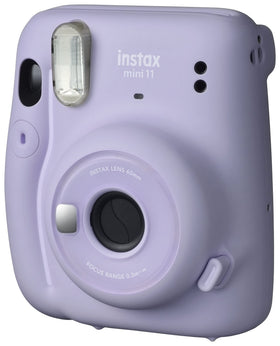Fujifilm Instax Mini 11 Lilac Purple back view highlighting slim body.